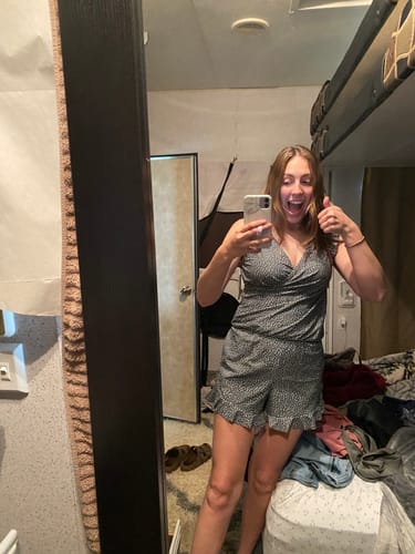 Customer photo review of ginger swim romper