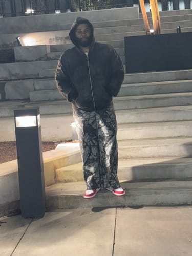 Customer photo review of Retro Camouflage Straight Pants