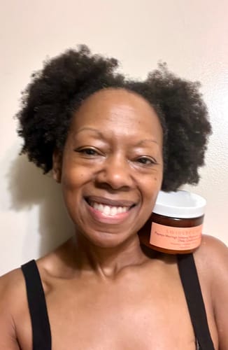 Customer photo review of Papaya Moringa Intense Hydration Deep Conditioner