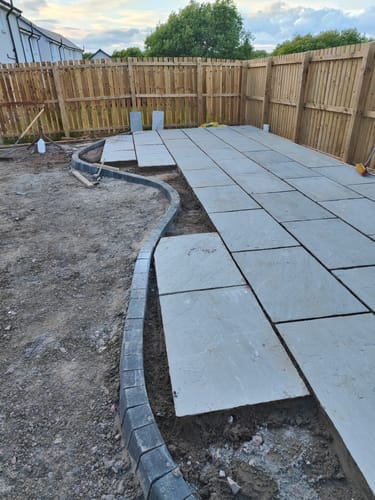 Customer photo review of Kandala Grey Indian Sandstone Paving - 900 x 600 x 22mm - Hand Cut & Riven