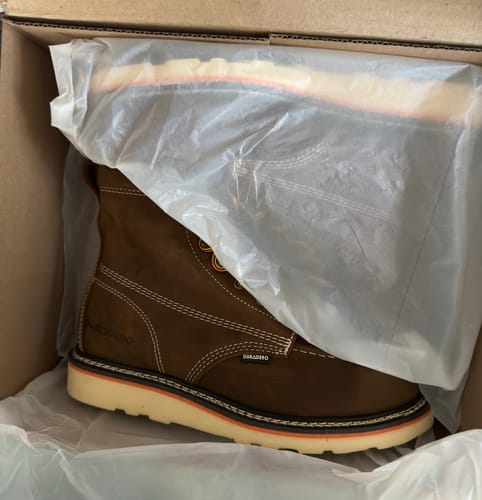 Customer photo review of 6 Inch Moc Steel Toe Boot