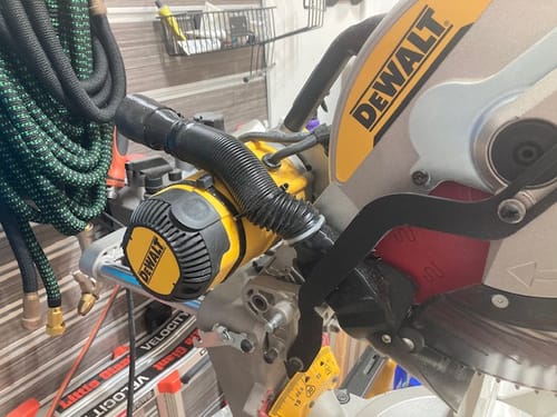 Customer photo review of DeWalt DWS779/780 Sliding Miter Saw Dust Collection
