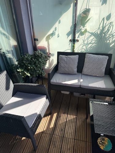 Customer photo review of Outdoor 2-Pieces Rattan Furniture Seat Pads