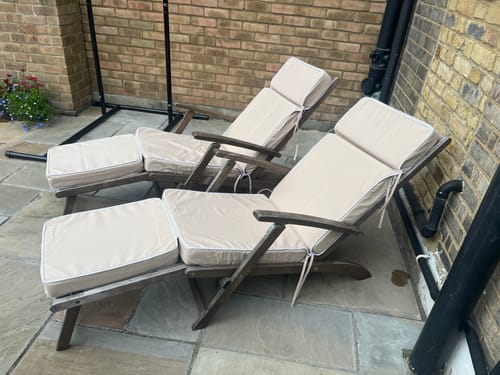 Customer photo review of Foldable High-Back Recliner Chair Cushion With Ties