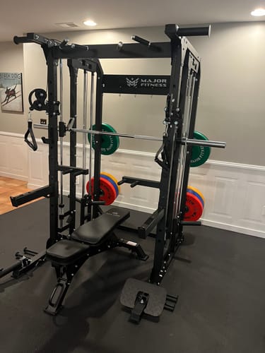 Customer photo review of MAJOR FITNESS All-In-One Home Gym Smith Machine Package Spirit B52