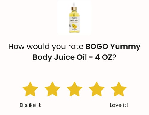 Customer photo review of BOGO Yummy Body Juice Oil - 4 OZ