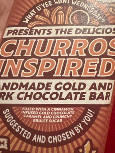 Customer photo review of Churros Inspired What D'Yee Want Wednesday Bar