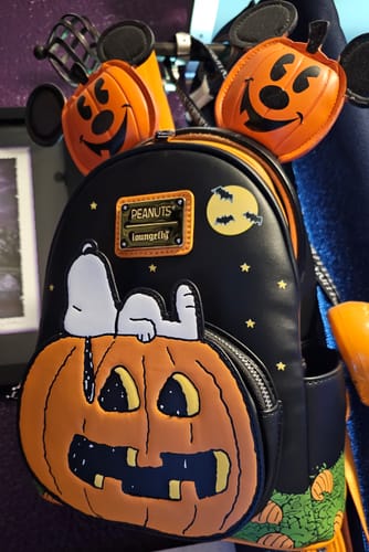 Customer photo review of Loungefly Peanuts Great Pumpkin Snoopy Mini Backpack