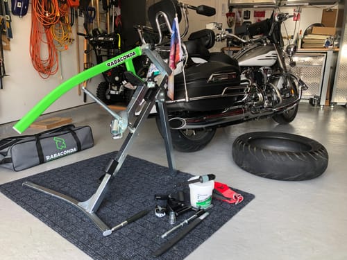 Customer photo review of Rabaconda Street Bike Tire Changer