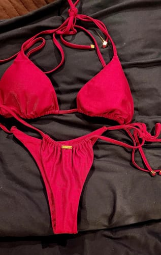 Customer photo review of LUCIA THONG BOTTOM - RUBY