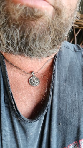 Customer photo review of "To My Husband" - Compass Pendant