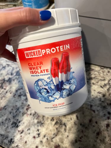 Customer photo review of WICKED Ice Pop Clear Whey Isolate Protein Powder (PRE ORDER)
