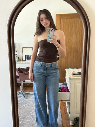 Customer photo review of Emma Denim Low-Rise Jeans