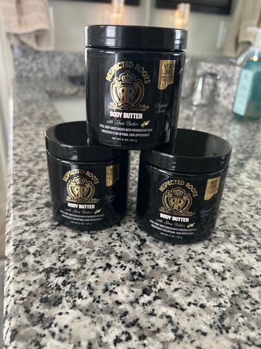 Customer photo review of Respected Roots Body Butter (Original Scent 8oz)