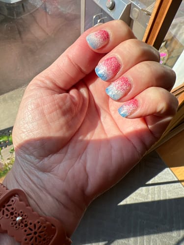 Customer photo review of D75 Vivien (Clear) Sheer Dip Powder