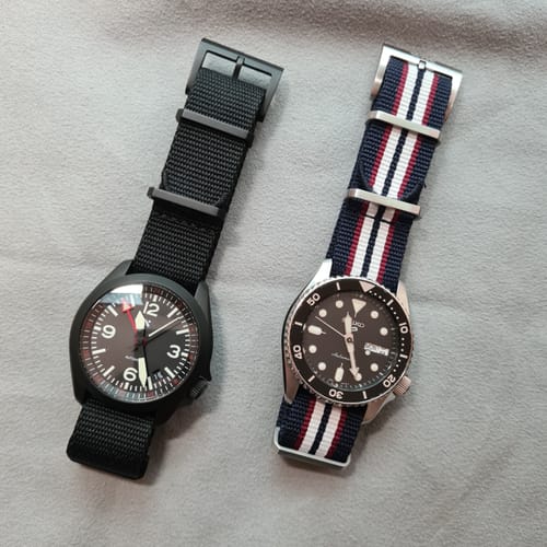 Customer photo review of Five Eye Nylon Watch Strap - PVD/Black