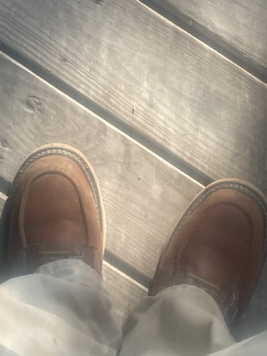 Customer photo review of 8 Inch Moc Steel Toe Boot