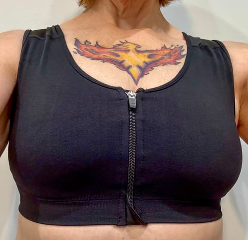 Customer photo review of AlignMe Zipper Posture Sports Bra For Women