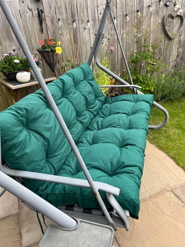 Customer photo review of Tufted Hammock Swing Cushions Pads with Ties
