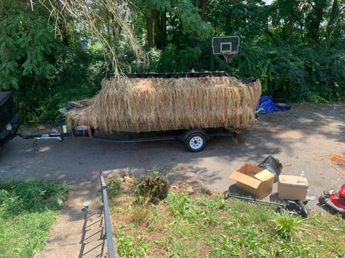 Customer photo review of Hunting Blind Raffia Grass (Pack)