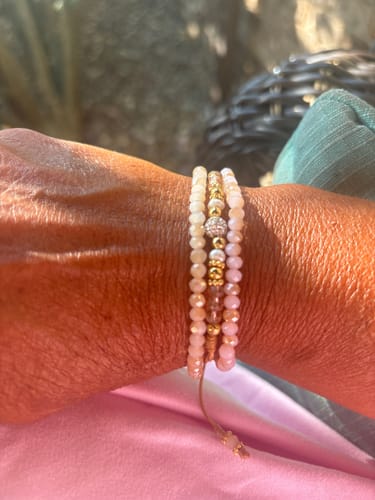 Customer photo review of Friendship Crystal Caramel Bracelet