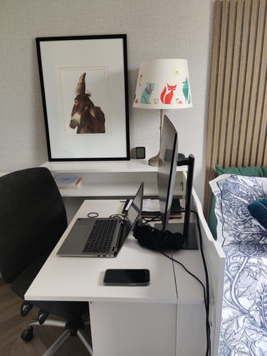 Customer photo review of Work Concept Slim Convertible Hidden Desk 90cm