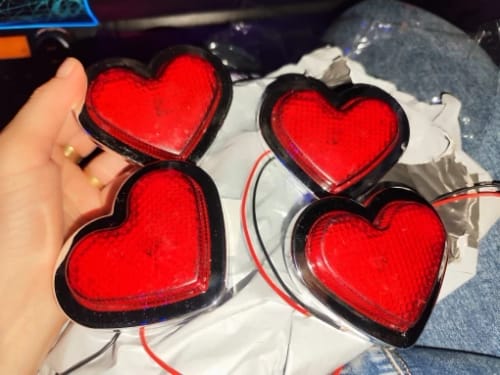 Customer photo review of Red LED Heart Shape Side Marker Indicators (Pair)