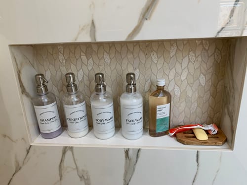 Customer photo review of Clear "Modern Apothecary" PET Plastic Bottle