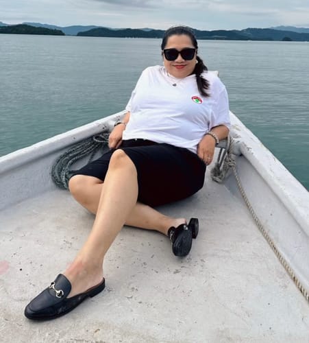 Customer photo review of Julia Mules in Black