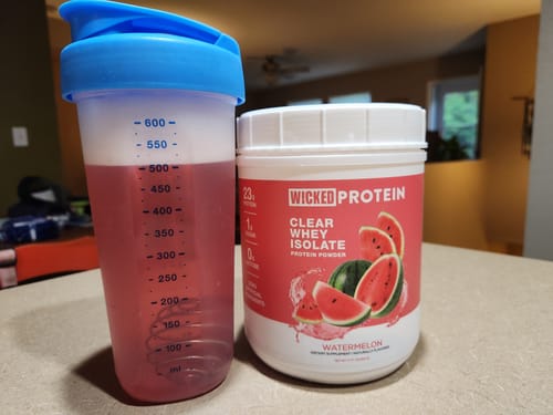 Customer photo review of WICKED Watermelon Clear Whey Isolate Protein Powder (IN STOCK)