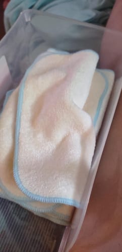 Customer photo review of Bamboo Terry Reusable Baby Wipes (10 Pack)