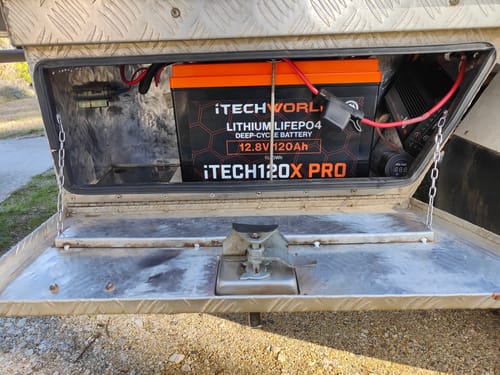 Customer photo review of iTECH120X PRO (New 2025 Model) LiFePO4 120Ah Lithium Deep Cycle Battery with Bluetooth