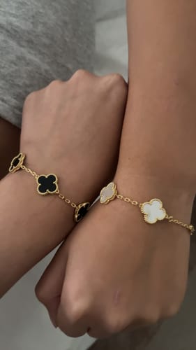 Customer photo review of Camilla Bracelet — Gold + White