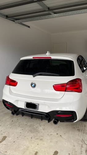 Customer photo review of ABS Glossy Black Rear Bumper Diffuser for BMW 1 Series【F20 M140/M135 & 125/120/118 M Sport】【2015-2019】LCI/LCI-2【TWIN】