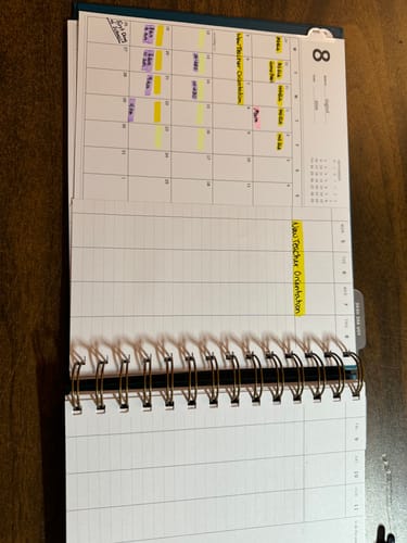 Customer photo review of 2024-2025 Academic Year MINI Vertical Weekly Planner, Treasure
