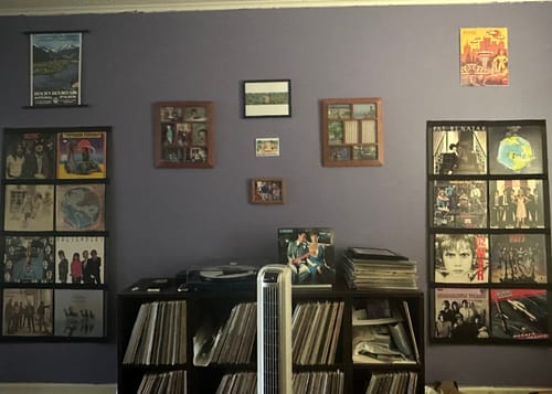 Customer photo review of 12" Vinyl Record Display Frame - LP Wall Storage