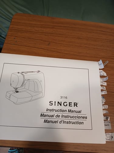 Customer photo review of Singer 3116 Simple Instruction Manual