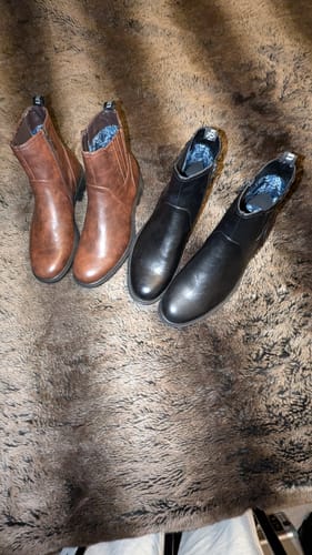 Customer photo review of Frisee Inside Zip Boots