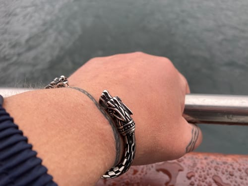 Customer photo review of Viking Bangles - Stainless Steel Viking Allegiance Bangles