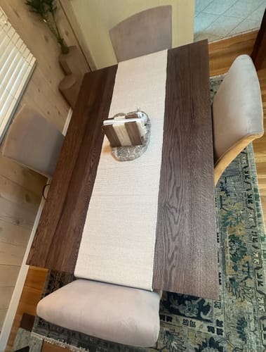 Customer photo review of Post Leg Dining Table