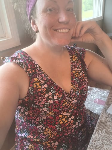 Customer photo review of ginger swim romper
