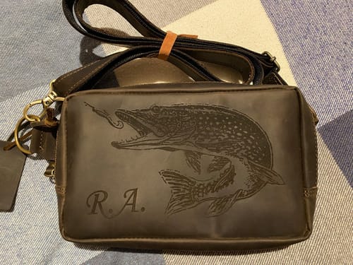 Customer photo review of Сумка бананка чоловіча через плече, бананка хендмейд, подарунок рибалці