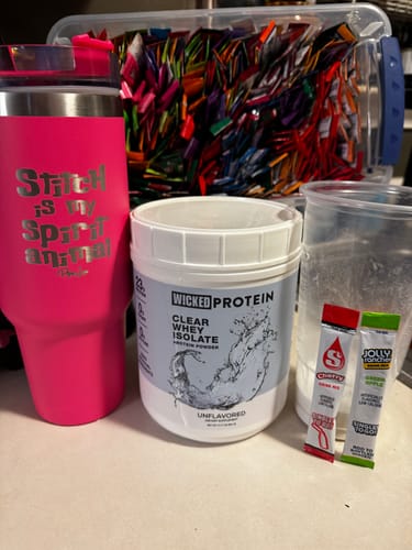 Customer photo review of WICKED Unflavored Clear Whey Isolate Protein Powder (PRE ORDER)