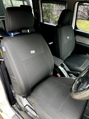 Customer photo review of Nissan Navara D22 ST-R Neoprene 2x Front Seat Covers (In Stock)