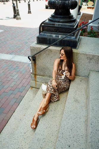 Customer photo review of Leopard Printed Sleeveless Skinny Dress
