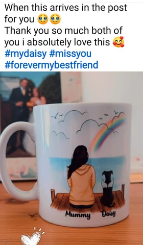 Customer photo review of Female & Dogs - Personalised Dog Mug