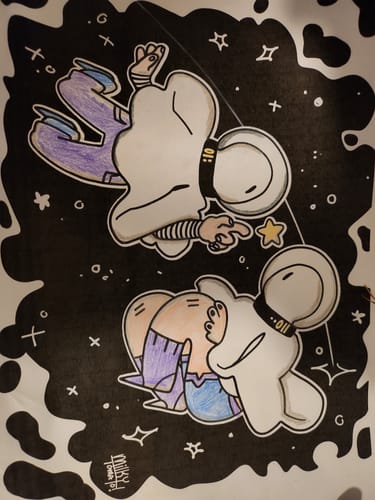 Customer photo review of Space Ghost Coloring Page PDF