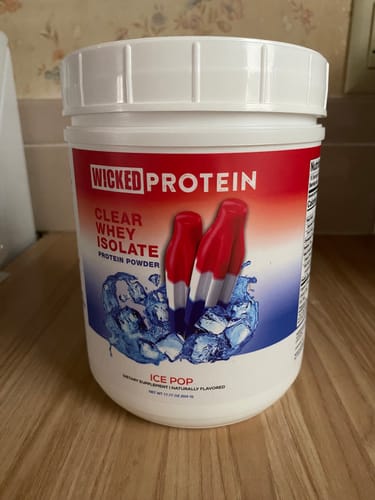 Customer photo review of WICKED Ice Pop Clear Whey Isolate Protein Powder (Pre Order)