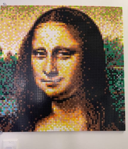 Customer photo review of Mona Lisa Pixel Puzzle