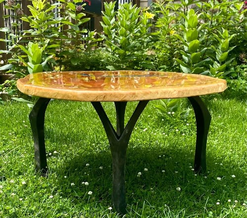 Customer photo review of Bench Legs 118 Faras 16H Modern Steel Furniture